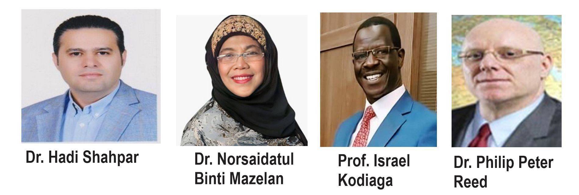 Southern Delta International directors: Dr. Hadi Shahpar, Dr. Norsaidatul Bint Mazelan, Prof. Israel Kodiaga and Dr. Philip Peter Reed